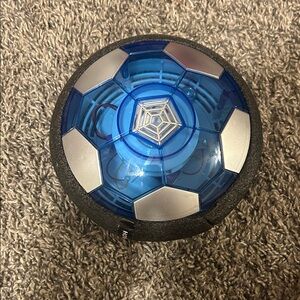 Blue and Silver Hover Soccer Ball